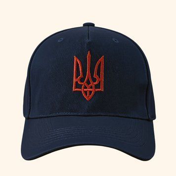 Кепка бейсболка Тризуб червоний, темно-синя &mdash; п&rsquo;ятиклинка cap9 фото