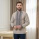 Чоловіча вишиванка &laquo;Візерунок&raquo; темно-сірий &mdash; домоткане полотно або льон VM18 фото 2