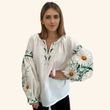 Жіноча вишиванка Boho &laquo;Romashka&raquo; біла, льон