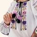 Жіноча вишиванка &ldquo;Французькі квіти&rdquo; &mdash; фіолетова вишивка, домоткане полотно VW10 фото 2