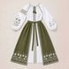 Жіночий вишитий комплект &laquo;Кульбабки оливка&raquo; &mdash; сукня з плахтою, льон SW26 фото 3